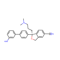 CN(C)CCC[C@@]1(c2ccc(-c3cccc(N)c3)cc2)OCc2cc(C#N)ccc21 ZINC000103245838