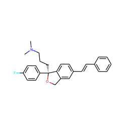 CN(C)CCC[C@@]1(c2ccc(F)cc2)OCc2cc(/C=C/c3ccccc3)ccc21 ZINC000058576114