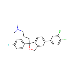 CN(C)CCC[C@@]1(c2ccc(F)cc2)OCc2cc(-c3ccc(Cl)c(Cl)c3)ccc21 ZINC000058540818