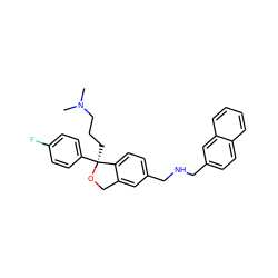 CN(C)CCC[C@@]1(c2ccc(F)cc2)OCc2cc(CNCc3ccc4ccccc4c3)ccc21 ZINC000103245947