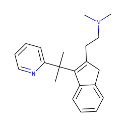 CN(C)CCC1=C(C(C)(C)c2ccccn2)c2ccccc2C1 ZINC000013493492