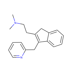 CN(C)CCC1=C(Cc2ccccn2)c2ccccc2C1 ZINC000013493493