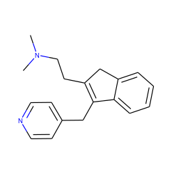 CN(C)CCC1=C(Cc2ccncc2)c2ccccc2C1 ZINC000013493494