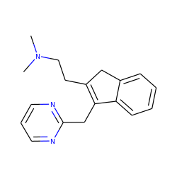 CN(C)CCC1=C(Cc2ncccn2)c2ccccc2C1 ZINC000049067599