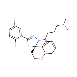 CN(C)CCCC(=O)N1N=C(c2cc(F)ccc2F)S[C@]12CCOc1ccccc12 ZINC000200372928