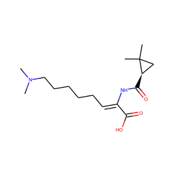 CN(C)CCCCC/C=C(\NC(=O)[C@@H]1CC1(C)C)C(=O)O ZINC000026020590