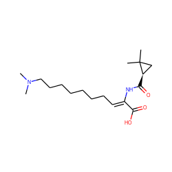 CN(C)CCCCCCC/C=C(\NC(=O)[C@@H]1CC1(C)C)C(=O)O ZINC000026027970