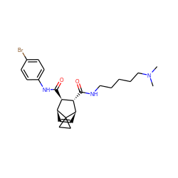 CN(C)CCCCCNC(=O)[C@H]1[C@H](C(=O)Nc2ccc(Br)cc2)[C@@H]2C=C[C@H]1C21CC1 ZINC000168301386