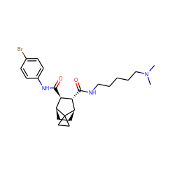 CN(C)CCCCCNC(=O)[C@H]1[C@H](C(=O)Nc2ccc(Br)cc2)[C@@H]2CC[C@H]1C21CC1 ZINC000168410875