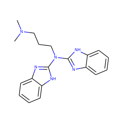 CN(C)CCCN(c1nc2ccccc2[nH]1)c1nc2ccccc2[nH]1 ZINC000096907887