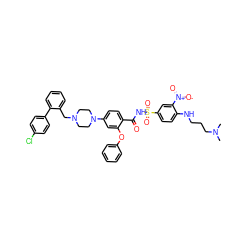 CN(C)CCCNc1ccc(S(=O)(=O)NC(=O)c2ccc(N3CCN(Cc4ccccc4-c4ccc(Cl)cc4)CC3)cc2Oc2ccccc2)cc1[N+](=O)[O-] ZINC000165232589