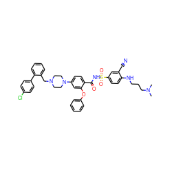 CN(C)CCCNc1ccc(S(=O)(=O)NC(=O)c2ccc(N3CCN(Cc4ccccc4-c4ccc(Cl)cc4)CC3)cc2Oc2ccccc2)cc1C#N ZINC000164005445