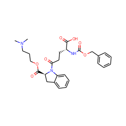 CN(C)CCCOC(=O)[C@@H]1Cc2ccccc2N1C(=O)CC[C@@H](NC(=O)OCc1ccccc1)C(=O)O ZINC000029344512