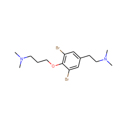 CN(C)CCCOc1c(Br)cc(CCN(C)C)cc1Br ZINC000001618210