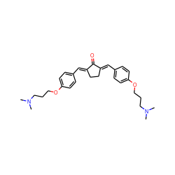 CN(C)CCCOc1ccc(/C=C2\CC/C(=C\c3ccc(OCCCN(C)C)cc3)C2=O)cc1 ZINC000029128204