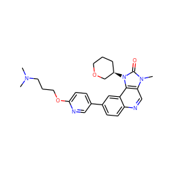 CN(C)CCCOc1ccc(-c2ccc3ncc4c(c3c2)n([C@@H]2CCCOC2)c(=O)n4C)cn1 ZINC001772631440