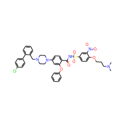 CN(C)CCCOc1ccc(S(=O)(=O)NC(=O)c2ccc(N3CCN(Cc4ccccc4-c4ccc(Cl)cc4)CC3)cc2Oc2ccccc2)cc1[N+](=O)[O-] ZINC000165172663