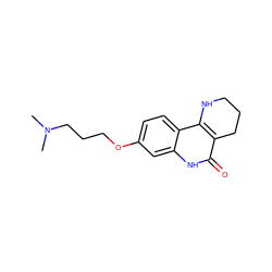 CN(C)CCCOc1ccc2c3c(c(=O)[nH]c2c1)CCCN3 ZINC000118734455