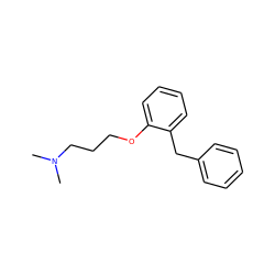 CN(C)CCCOc1ccccc1Cc1ccccc1 ZINC000005535361