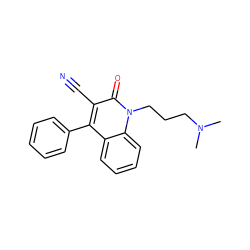 CN(C)CCCn1c(=O)c(C#N)c(-c2ccccc2)c2ccccc21 ZINC000095586613