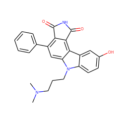 CN(C)CCCn1c2ccc(O)cc2c2c3c(c(-c4ccccc4)cc21)C(=O)NC3=O ZINC000040860272