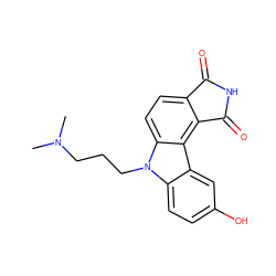 CN(C)CCCn1c2ccc(O)cc2c2c3c(ccc21)C(=O)NC3=O ZINC000045496136