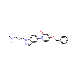 CN(C)CCCn1ncc2cc(-n3ccc(OCc4ccccc4)cc3=O)ccc21 ZINC000064559827