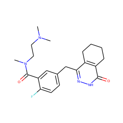 CN(C)CCN(C)C(=O)c1cc(Cc2n[nH]c(=O)c3c2CCCC3)ccc1F ZINC000149144377