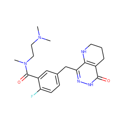 CN(C)CCN(C)C(=O)c1cc(Cc2n[nH]c(=O)c3c2NCCC3)ccc1F ZINC000140906522