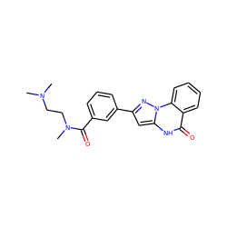 CN(C)CCN(C)C(=O)c1cccc(-c2cc3[nH]c(=O)c4ccccc4n3n2)c1 ZINC000043024822