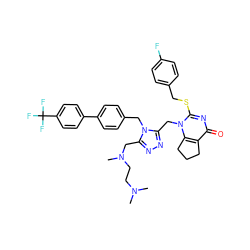 CN(C)CCN(C)Cc1nnc(Cn2c(SCc3ccc(F)cc3)nc(=O)c3c2CCC3)n1Cc1ccc(-c2ccc(C(F)(F)F)cc2)cc1 ZINC000096269798