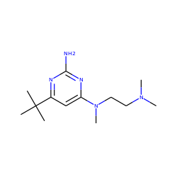 CN(C)CCN(C)c1cc(C(C)(C)C)nc(N)n1 ZINC000040954415