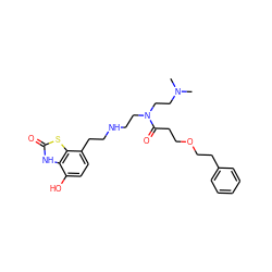 CN(C)CCN(CCNCCc1ccc(O)c2[nH]c(=O)sc12)C(=O)CCOCCc1ccccc1 ZINC000034873429