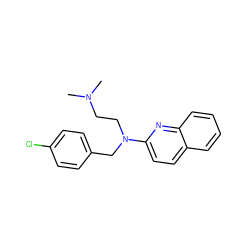 CN(C)CCN(Cc1ccc(Cl)cc1)c1ccc2ccccc2n1 ZINC000150117225