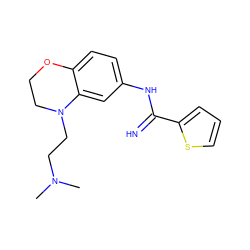 CN(C)CCN1CCOc2ccc(NC(=N)c3cccs3)cc21 ZINC000113971127