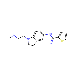 CN(C)CCN1CCc2cc(NC(=N)c3cccs3)ccc21 ZINC000095557902