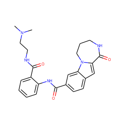 CN(C)CCNC(=O)c1ccccc1NC(=O)c1ccc2cc3n(c2c1)CCCNC3=O ZINC000147845244