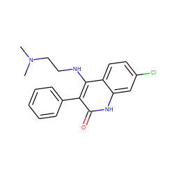 CN(C)CCNc1c(-c2ccccc2)c(=O)[nH]c2cc(Cl)ccc12 ZINC000013761233