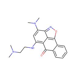 CN(C)CCNc1cc(N(C)C)c2noc3c2c1C(=O)c1ccccc1-3 ZINC000006737858