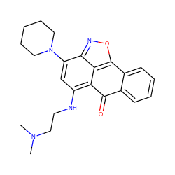 CN(C)CCNc1cc(N2CCCCC2)c2noc3c2c1C(=O)c1ccccc1-3 ZINC000006737847