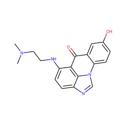 CN(C)CCNc1ccc2ncn3c4ccc(O)cc4c(=O)c1c23 ZINC000005502555