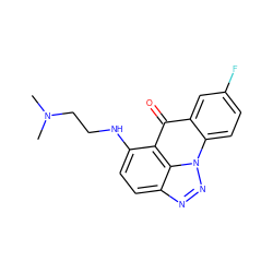 CN(C)CCNc1ccc2nnn3c4ccc(F)cc4c(=O)c1c23 ZINC000101321745