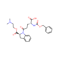 CN(C)CCOC(=O)[C@@H]1Cc2ccccc2N1C(=O)CC[C@@H](NC(=O)OCc1ccccc1)C(=O)O ZINC000029342748