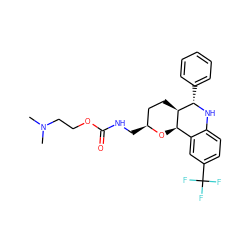 CN(C)CCOC(=O)NC[C@H]1CC[C@@H]2[C@H](O1)c1cc(C(F)(F)F)ccc1N[C@H]2c1ccccc1 ZINC000049034745