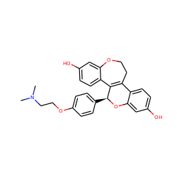 CN(C)CCOc1ccc([C@@H]2Oc3cc(O)ccc3C3=C2c2ccc(O)cc2OCC3)cc1 ZINC000049053883