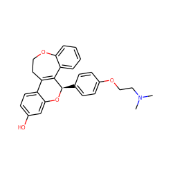 CN(C)CCOc1ccc([C@H]2Oc3cc(O)ccc3C3=C2c2ccccc2OCC3)cc1 ZINC000049037020