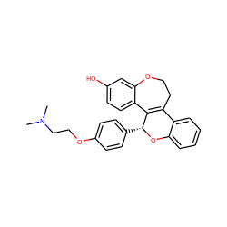 CN(C)CCOc1ccc([C@H]2Oc3ccccc3C3=C2c2ccc(O)cc2OCC3)cc1 ZINC000049114760