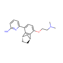 CN(C)CCOc1ccc(-c2cccc(N)n2)c2c1[C@H]1CC[C@H]2C1 ZINC000100018681