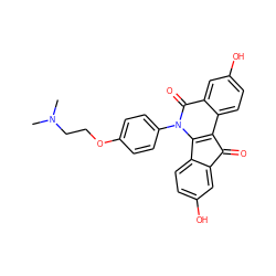 CN(C)CCOc1ccc(-n2c3c(c4ccc(O)cc4c2=O)C(=O)c2cc(O)ccc2-3)cc1 ZINC000141861067