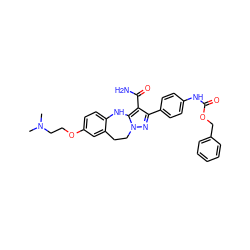 CN(C)CCOc1ccc2c(c1)CCn1nc(-c3ccc(NC(=O)OCc4ccccc4)cc3)c(C(N)=O)c1N2 ZINC000049757422